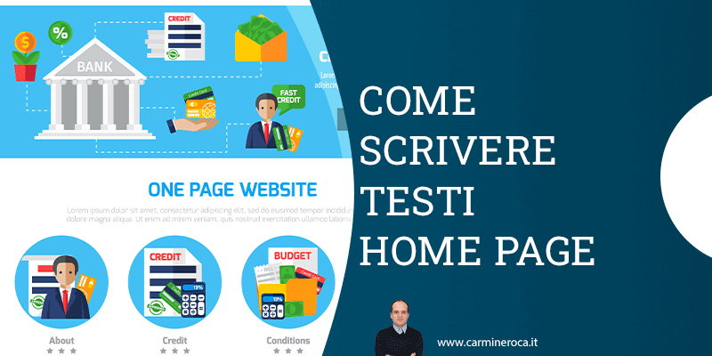come scrivere testi home page
